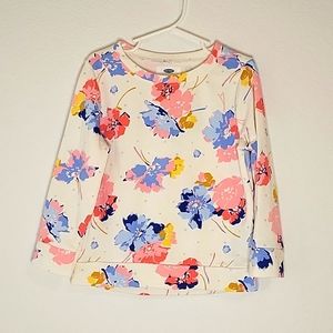 Old Navy Girls Floral Lightweight Sweatshirt 4T